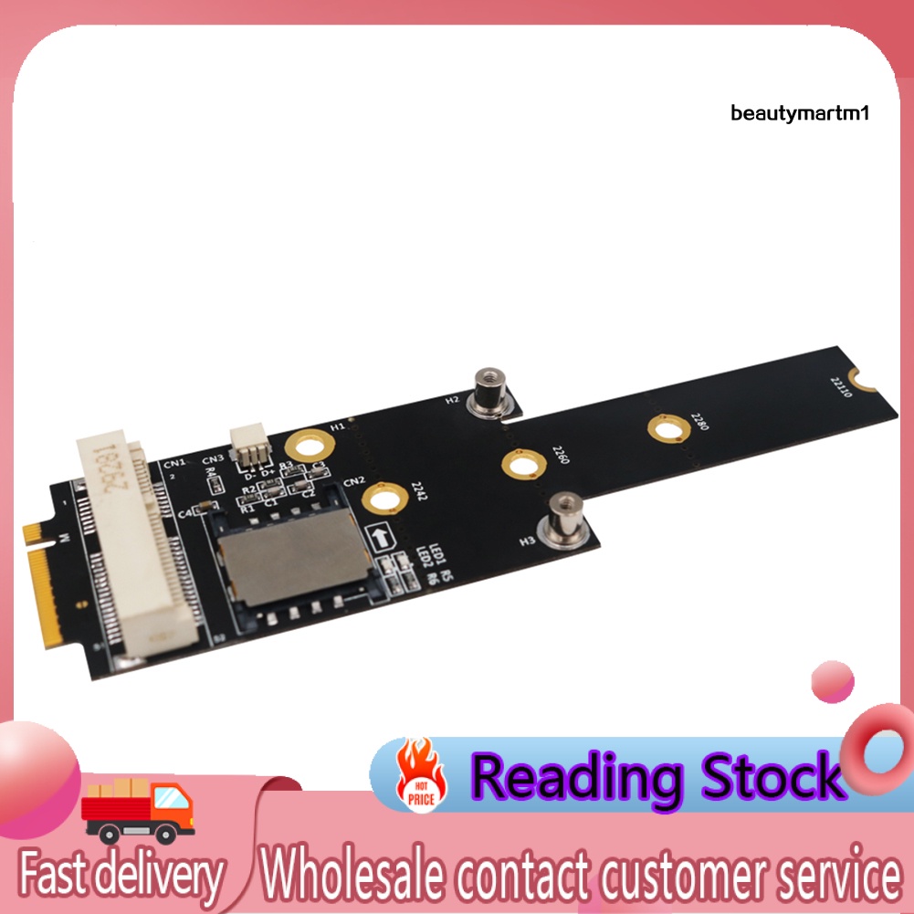 Bộ Chuyển Đổi Pci-E Sang Ngff M.2 Key M A / E Có Khe Cắm Thẻ Sim Led