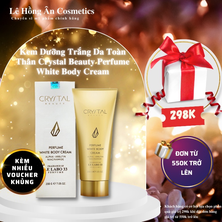 Kem Dưỡng Trắng Da Toàn Thân Crystal Beauty Perfume White Body Cream