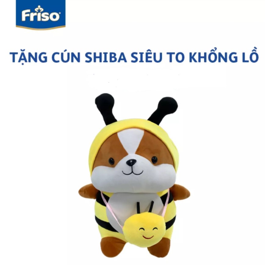 Bộ 2 lon sữa bột Friso Gold 4 1.5kg + Tặng cún con shiba