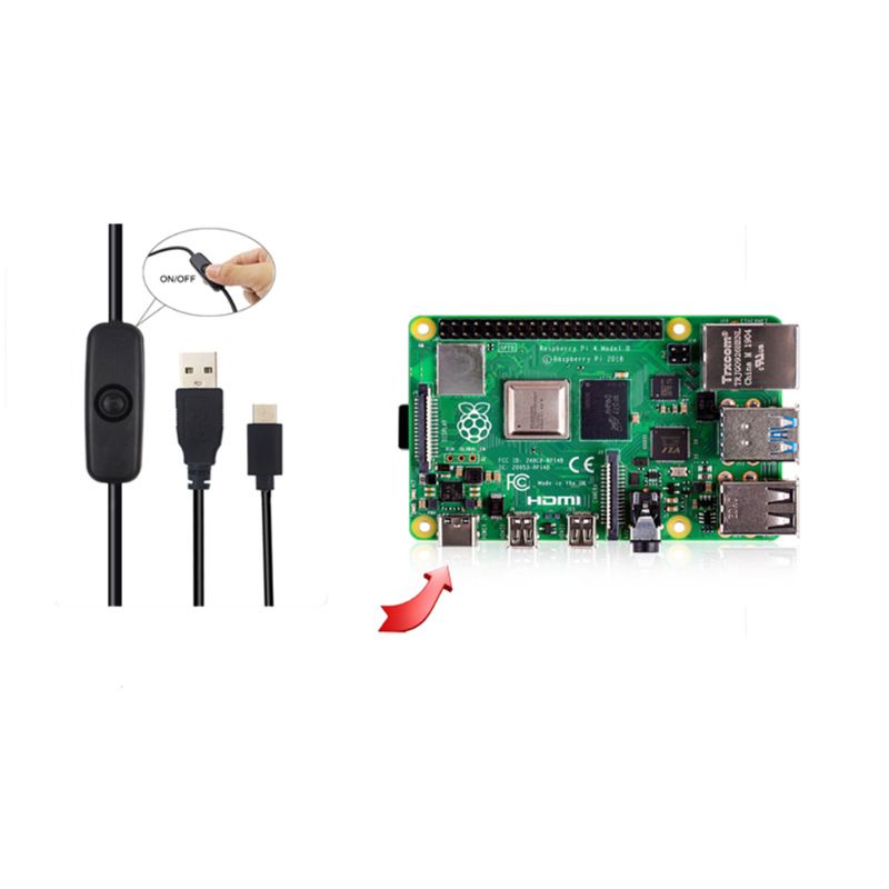 Dây Cáp Nối Dài USB Có Công Tắc ON / Off 59inch Chuyển Đổi Từ Đầu Cắm Sang Đầu Cắm Type C