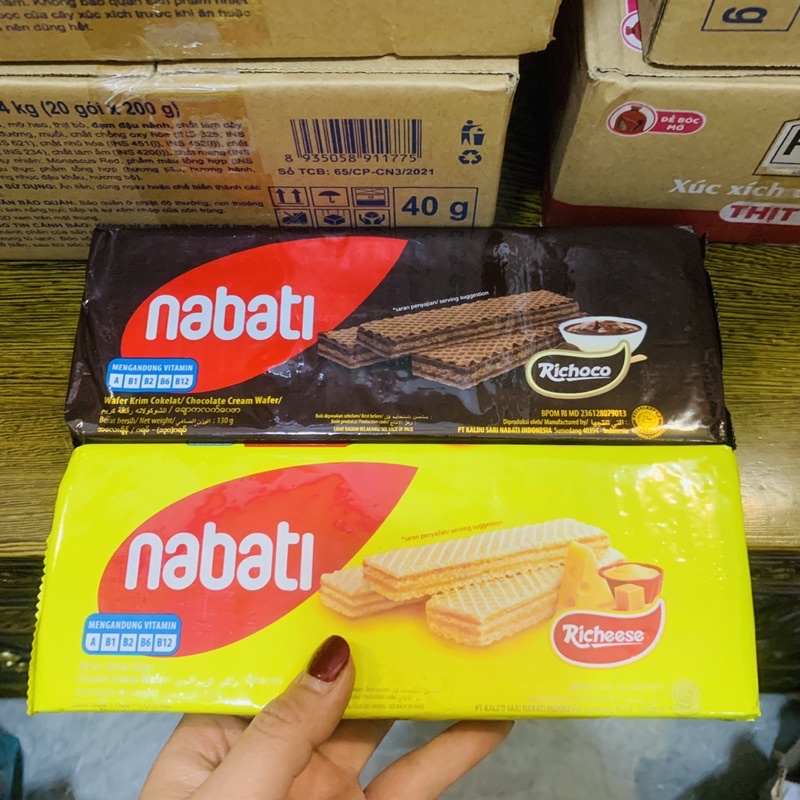 Bánh xốp nabati 130G vị phô mai /socola