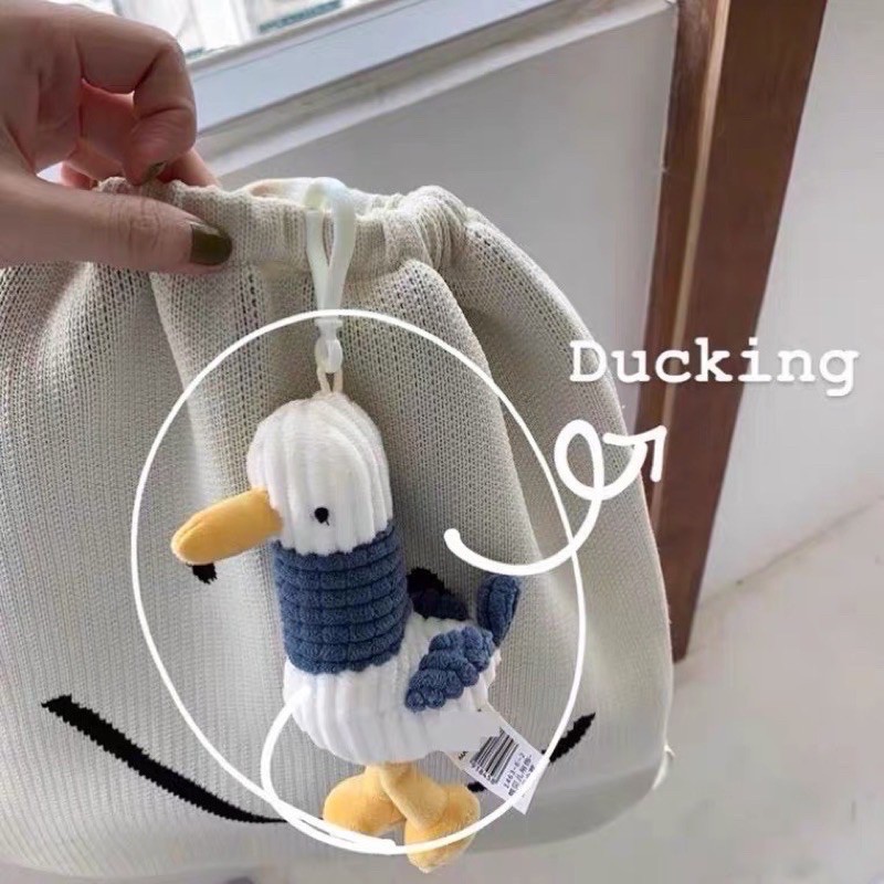 Móc khoá vịt vằn cute  Trang trí balo - túi tote  HÀNG CÓ SẴN