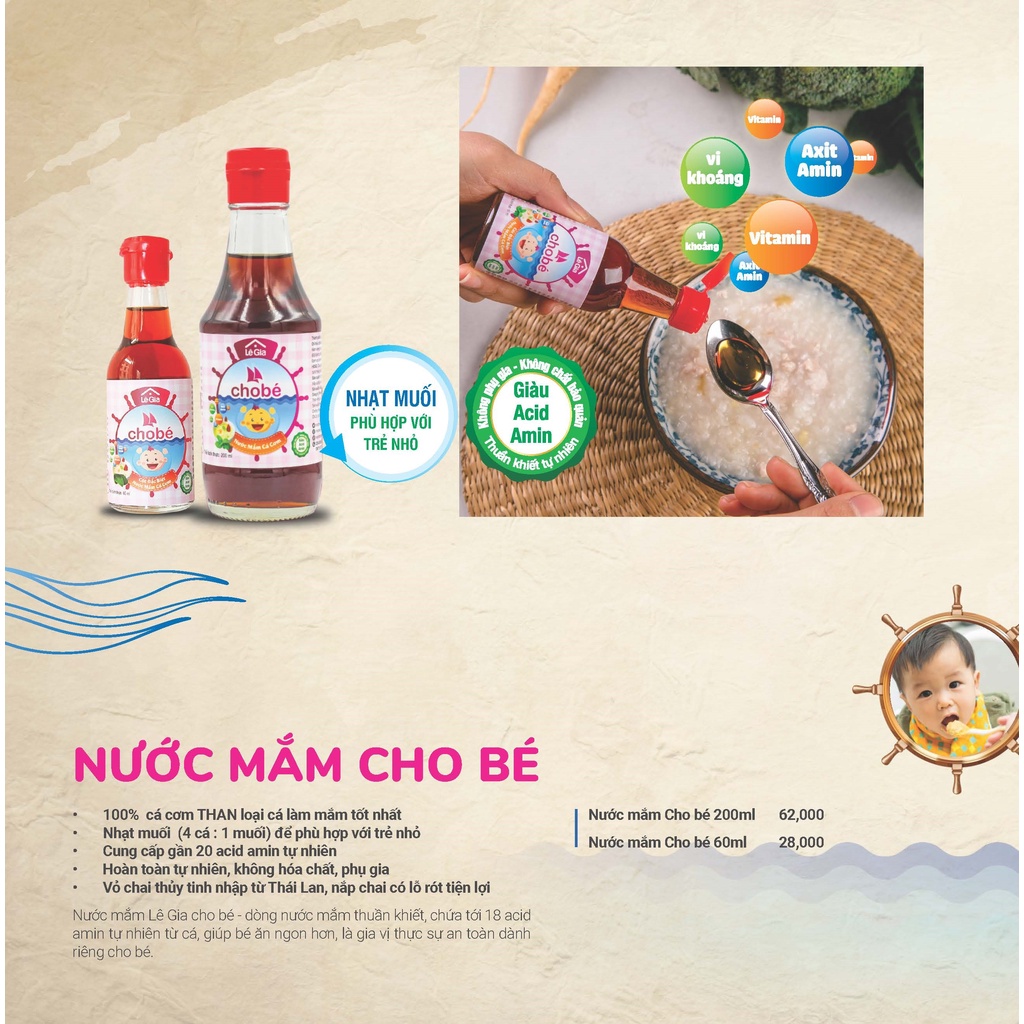 Nước mắm ăn dặm cho bé Lê Gia size to 200ml