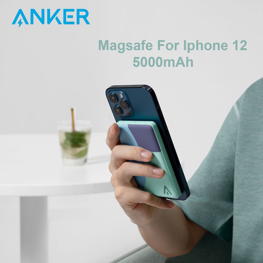 Sạc dự phòng Magsafe ANKER 5000mAh Không dây - A9518 cho  IPhone 12 13  Pro Max Từ tính