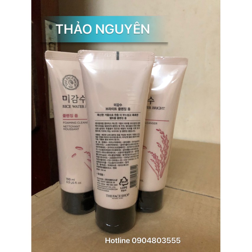 Sữa rửa mặt gạo The Face Shop Rice Water Bight 150ml