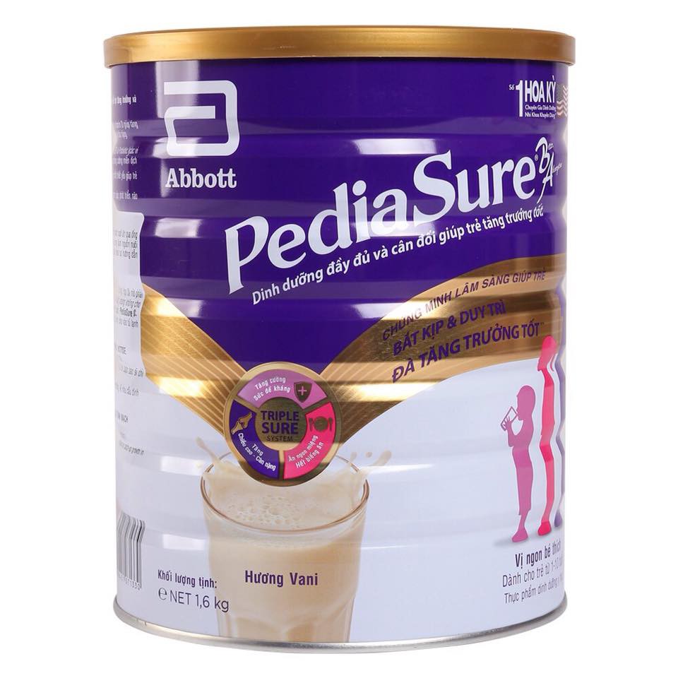 Sữa bột PediaSure BA 1,6kg date 2022 mẫu mới