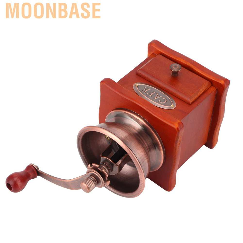 Moonbase Mini Vintage Hand-Cranked Coffee Bean Mill Manual Grinder for Household Use