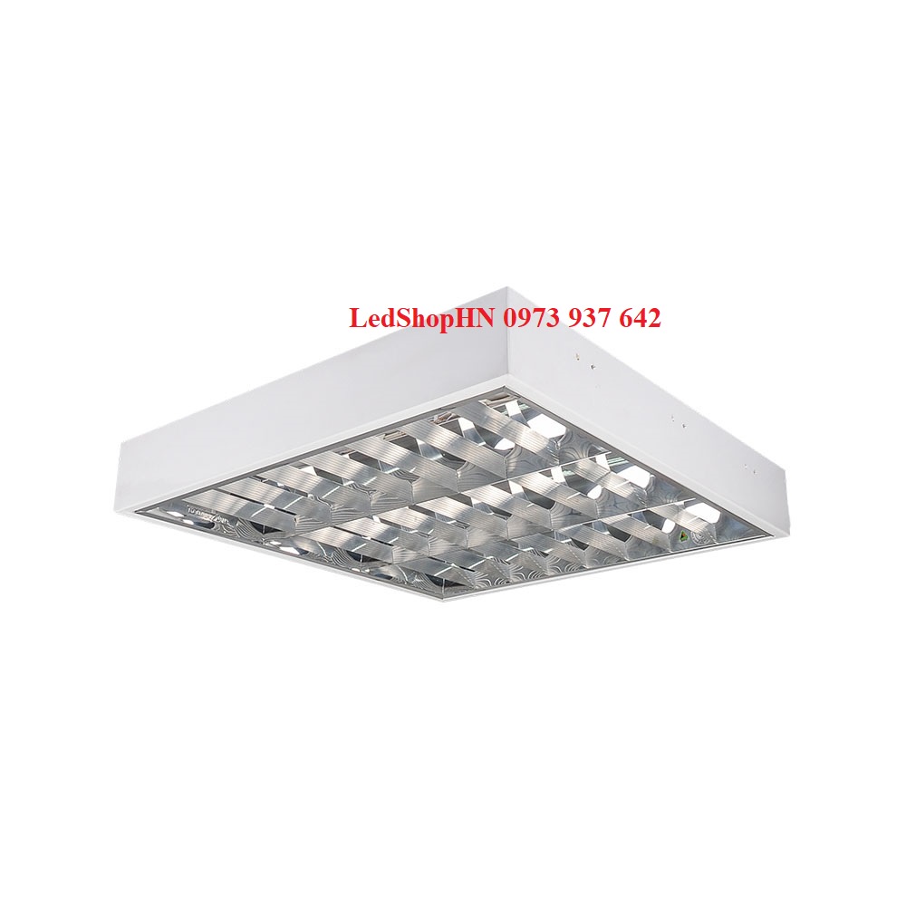 Máng đèn led tán quang lắp nổi Cenhouse 600x600 3 bóng tuýp led T8, máng đèn xương cá 60x60cm