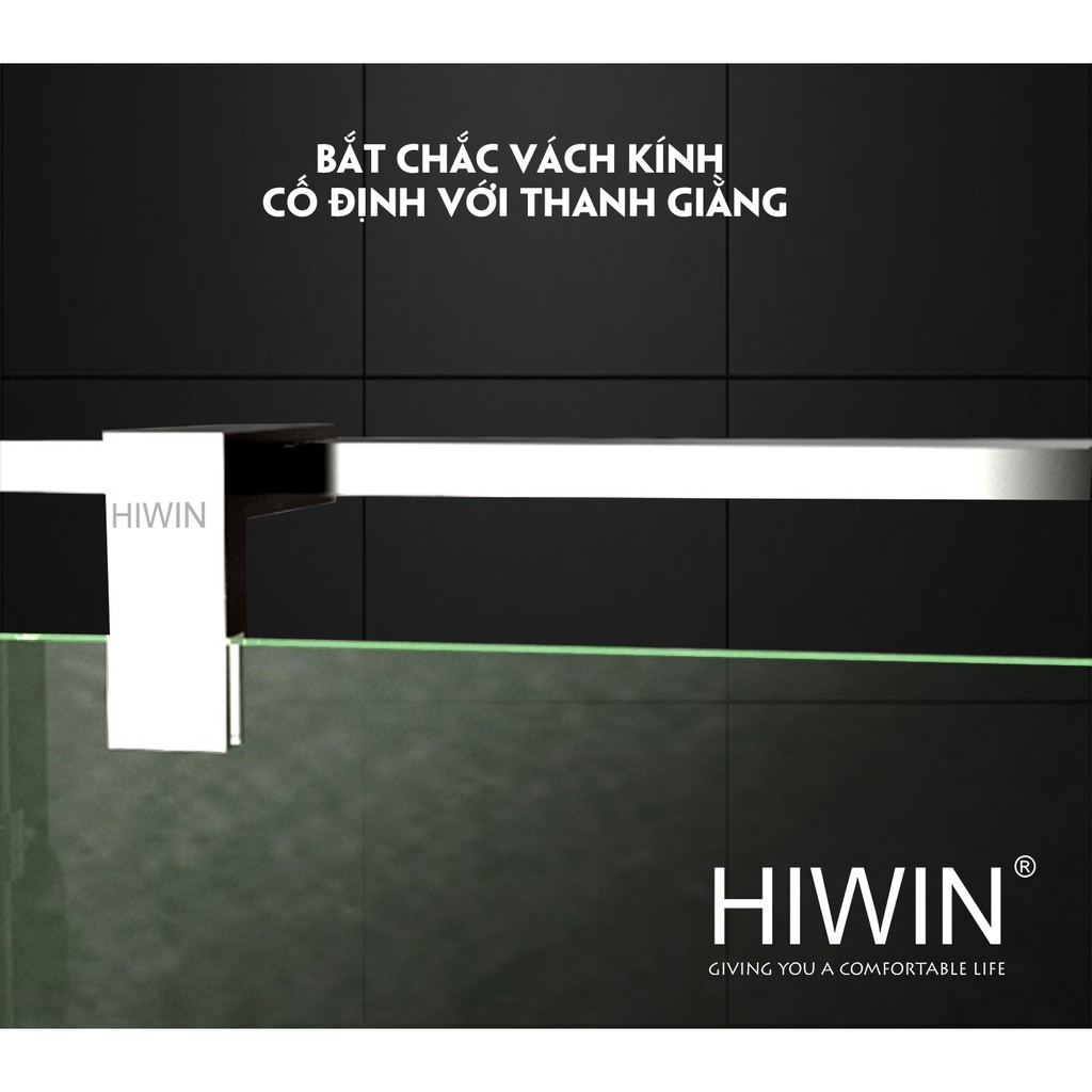 Kẹp kính trên vách tắm kính dùng cho ống 10x30 SUS304 Hiwin SB-617F