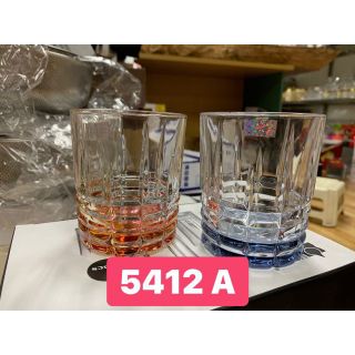 Bộ 6 cốc thủy tinh HongLi 5412A vàng, trắng