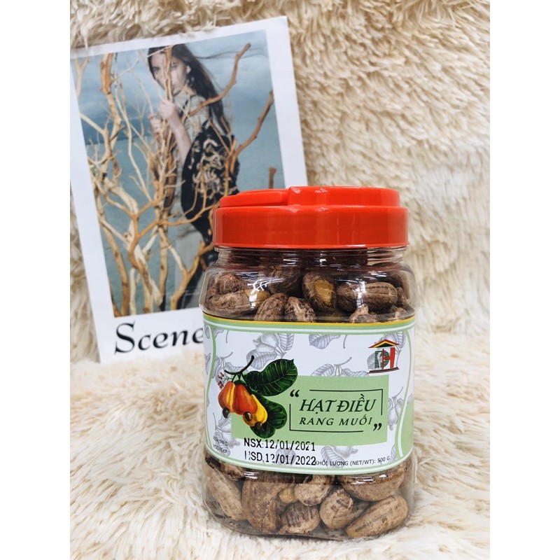 Hạt Điều Đồng Nai Rang Muối 500g - Hạt Điều Nguyên Hạt  Nhà Rang Béo Ngon - Ăn Vặt Đồng Nai