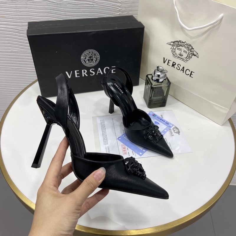 Sandal versace gót nhọn quai sau fullbox