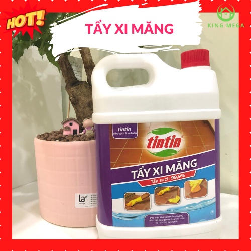 Nước tẩy xi măng TinTin - Chuyển tẩy sạch xi măng - Loại cực mạnh - hiệu quả 100% -1.8kg