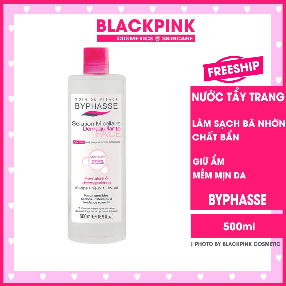 Nước tẩy trang Byphasse Solution Micellaire Face 500ml - hàng công ty phân phối có tem tiếng Việt