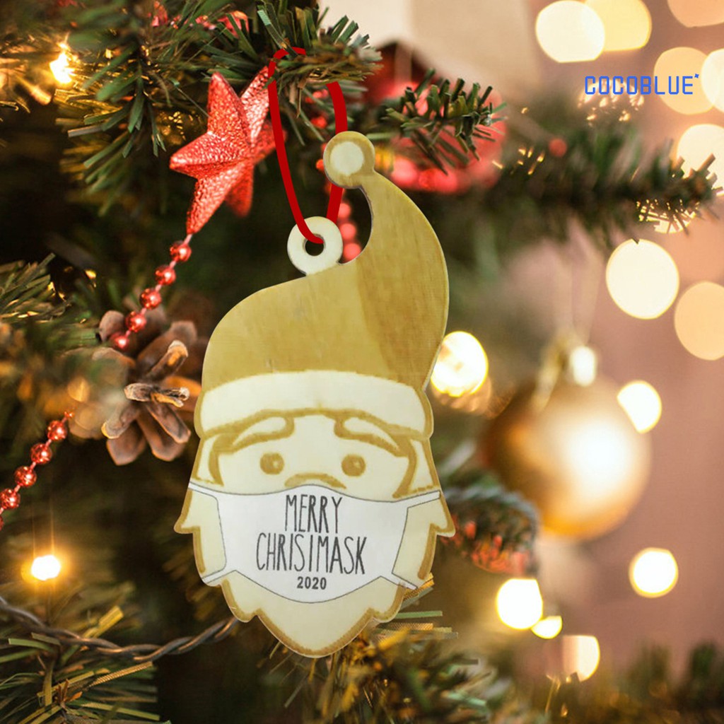 2020 Toilet Paper Face Cover Pattern Christmas Wooden