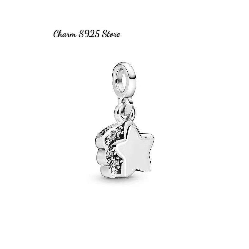charm pan me treo ngôi sao bạc s925 cao cấp