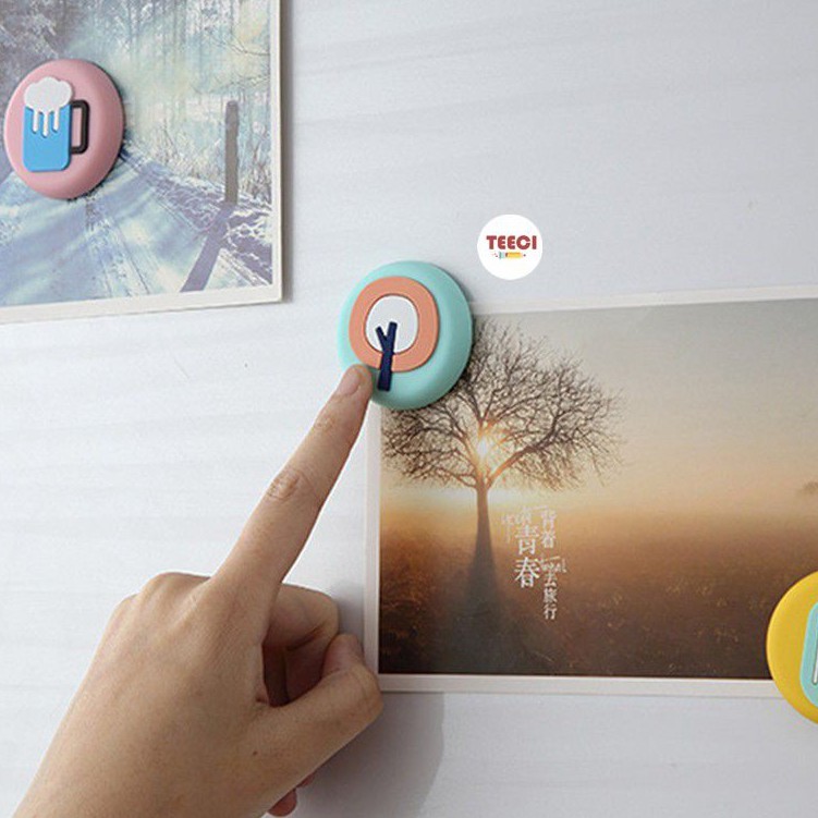 Nam Châm Silicon Dính Hít Trang Trí Dán Tủ Lạnh Kệ Sách Giỏ Bút Dán Giấy Nhắc Việc Bảng Từ U160