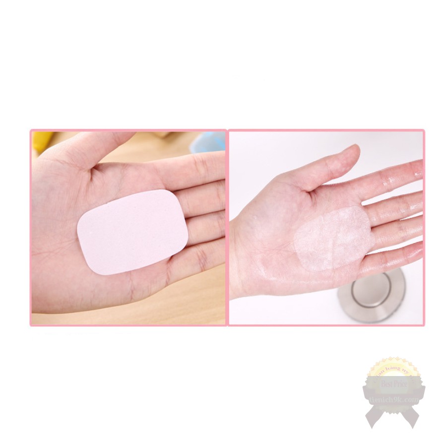 Bộ 20 Xà phòng giấy bỏ túi dùng rửa tay dùng một lần Handsoap mini đi chơi du lịch