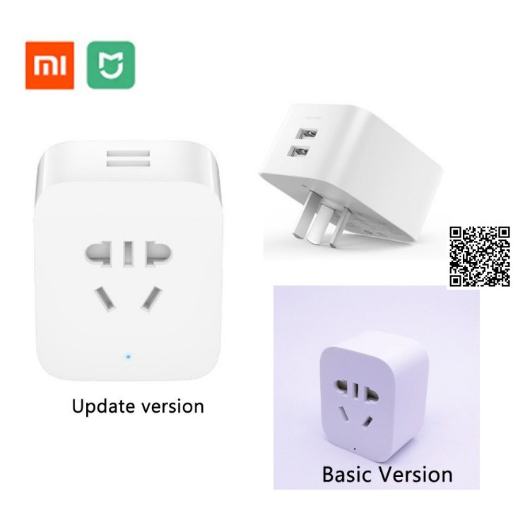 Ổ CẮM ĐIỆN XIAOMI 2 CỔNG USB điều khiển bằng Wifi
