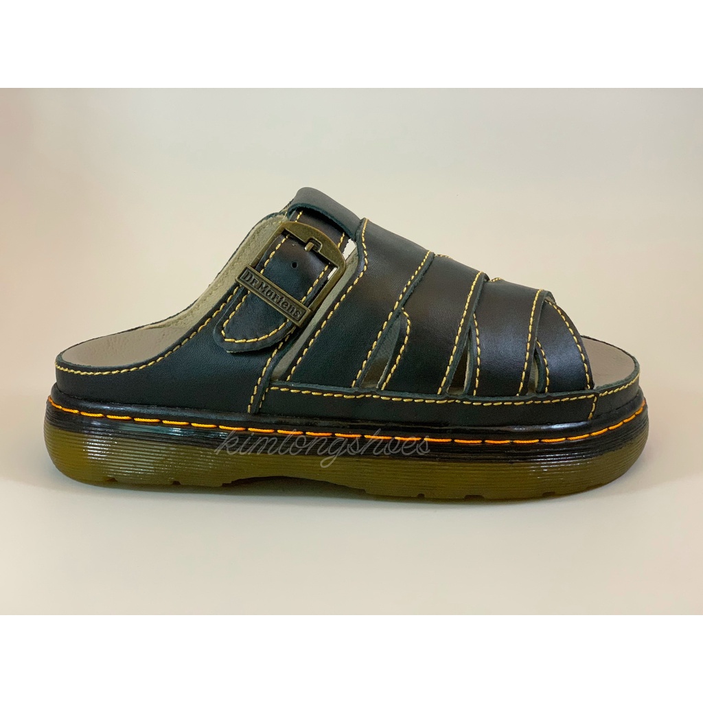 Dép nam da bò doctor 2007 màu nâu size nam nữ