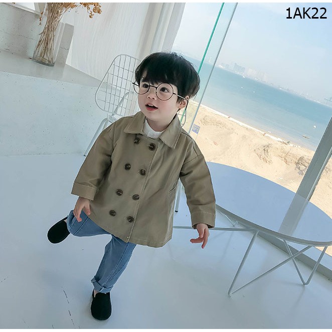 Áo khoác kaki cài khuy cho bé trai (từ 1 - 8 tuổi) VEMZKIDS