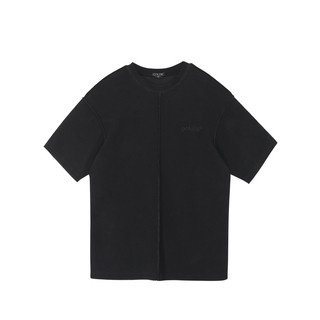 Áo thun xốp 'GOLDIE EMBOSSED OVERSIZED' 100% cotton nhuộm đen