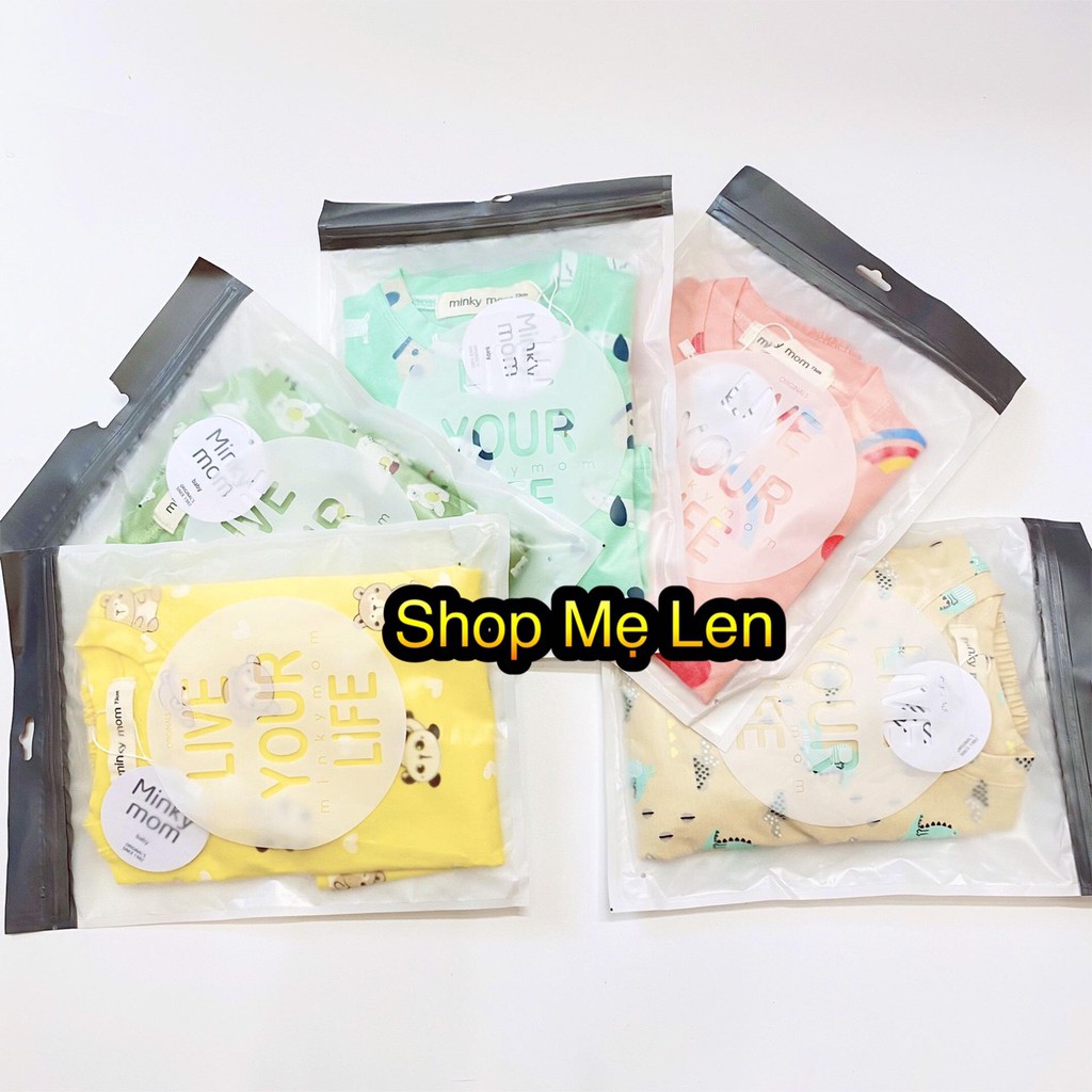 Bộ Cotton 100% Minky Mom In Toàn Thân Họa Tiết Cầu Vồng- Gấu Trúc Dễ Thương Cho Bé (Sz từ 7-19kg)