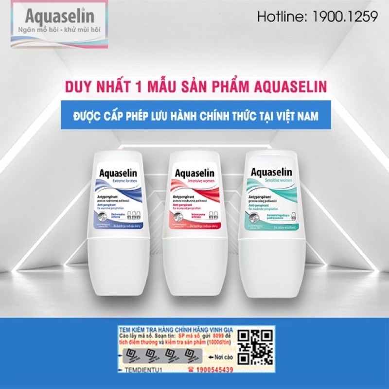 lăn khử mùi aquaselin cho nữ 50ml