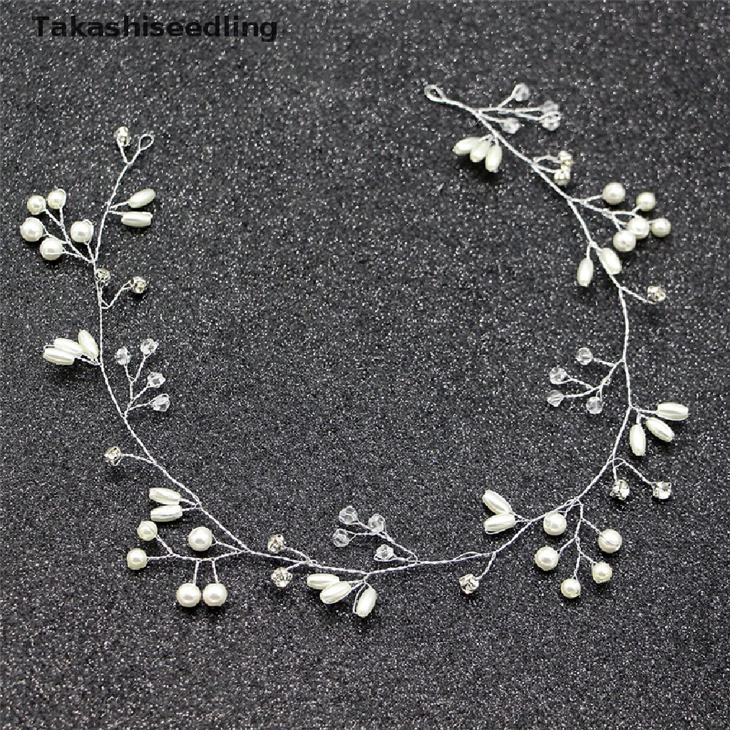 (Takashiseedling) Cài Tóc Cô Dâu Đính Đá Ngọc Trai Nhân Tạo Sang Trọng