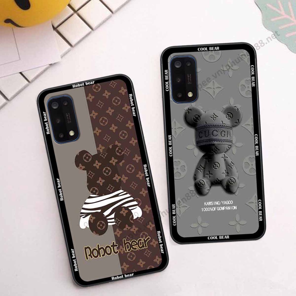 Ốp Realme 7 / 7 Pro bear, k@ws thương hiệu phong cách ốp lưng thời trang cao cấp