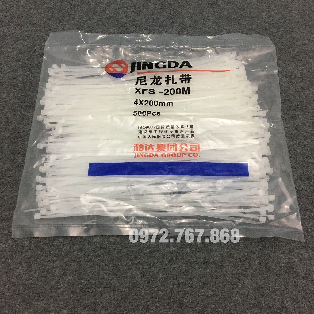 Dây thít dây lạt nhựa JINGDA dẻo dai, bền bỉ, chịu lực