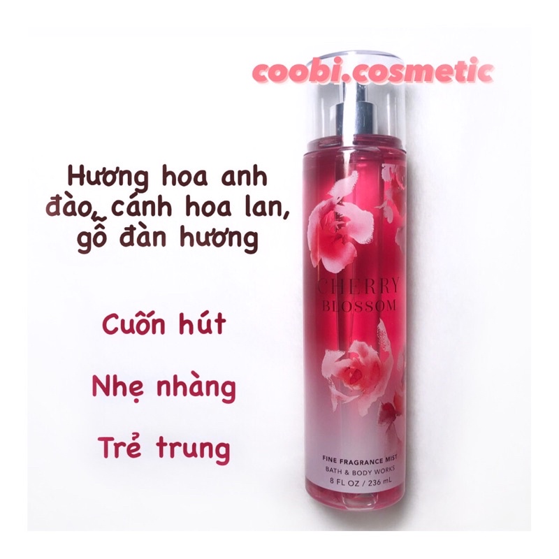 Xịt thơm Bath and body works bbw body mist