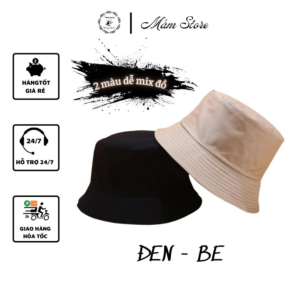 Nón Bucket Kaki Màu Trơn