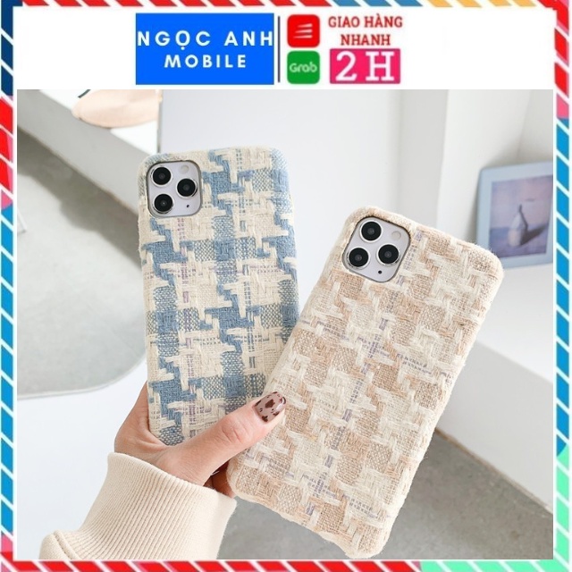 Ốp Lưng iphone Vải Đan 6s/6plus/6splus/7/8/7plus/8plus/x/xs/xsmax/11/11promax/12/12promax A-2