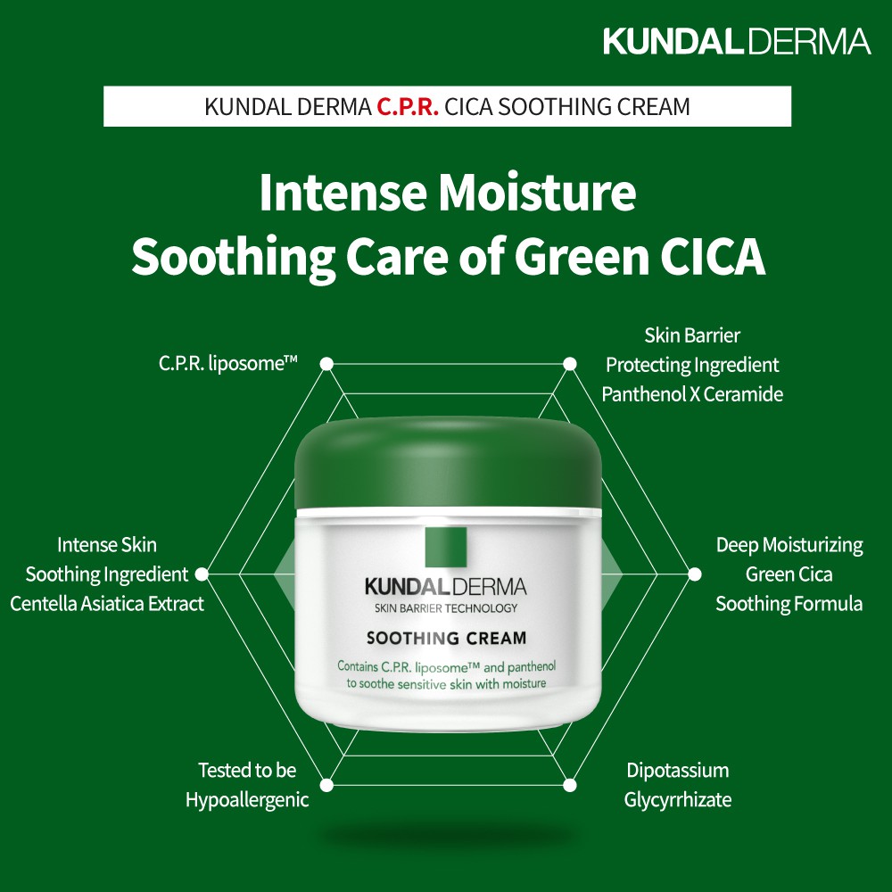 Kem dưỡng da KUNDAL DERMA C.P.R. Cica cho làn da mịn màng 50ml