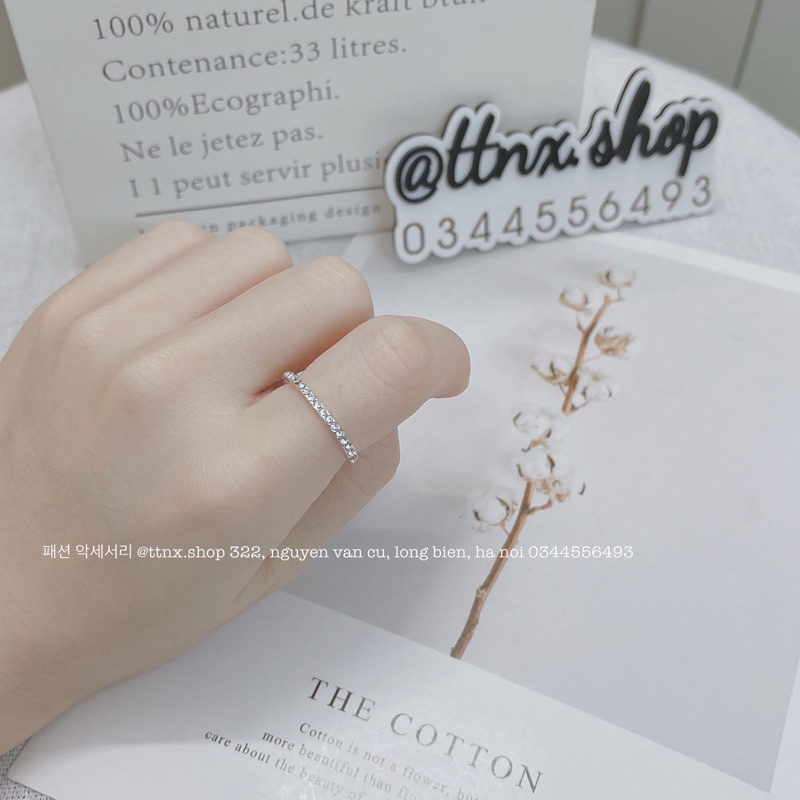 NHẪN ĐÁ NGỌC ĐÔI MẠ BẠC 925FREESHIP