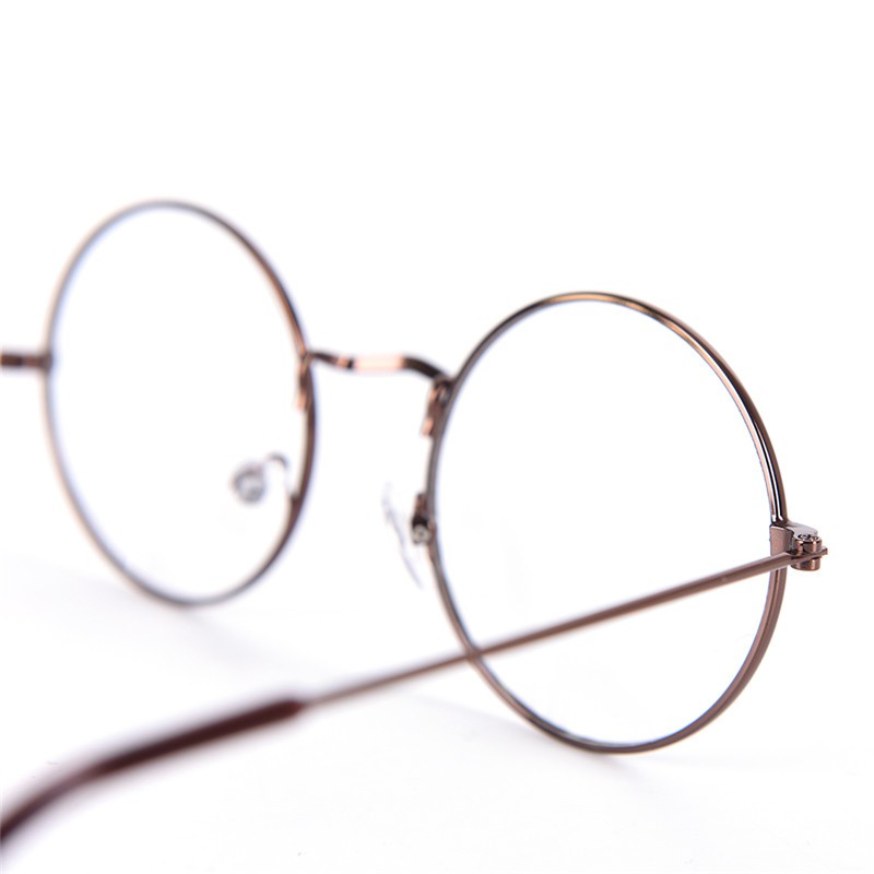 Mắt Kính Gọng Tròn Bằng Kim Loại Phong Cách Cổ Điển Sang Trọng