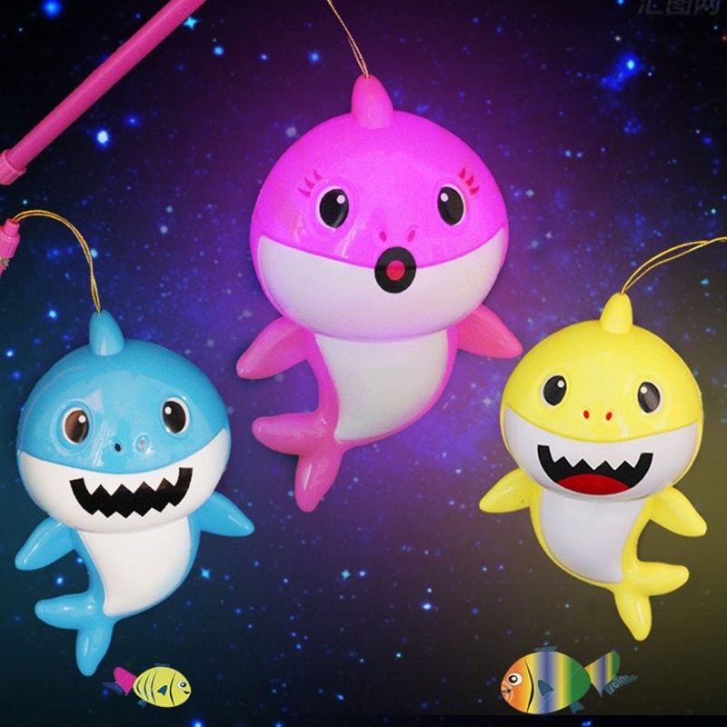 Đồ chơi lồng đèn cá mập hát nhạc baby shark, combo có đèn phát sáng cho bé, lồng đèn trung thu