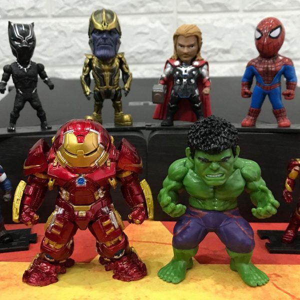 Mô hình biệt đội siêu anh hùng the Avengers bộ 8 nhân vật siêu anh hùng - Mô hình thiết kế trang trí pc, bàn học