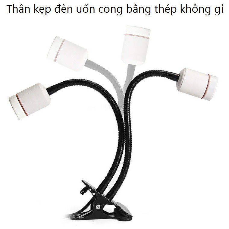 Kẹp giữ đèn sưởi gốm sứ cho bò sát 2 đầu