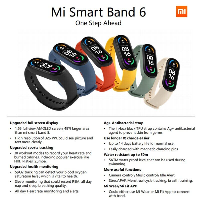 Vòng đeo tay theo dõi sức khỏe Xiaomi Mi Band 5 / Mi Band 6 - Miband 6