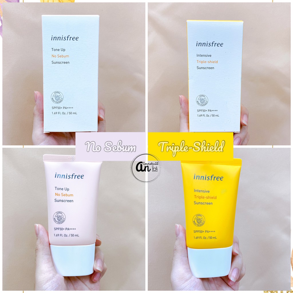 Kem Chống Nắng Innisfree SPF 50+/PA++++ Triple-Shield, Long-lasting, No Sebum