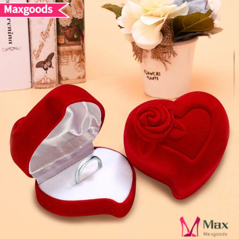 Hộp Nhẫn Nhung MAXG|Hộp Đựng Nhẫn Cưới Kiểu Dáng Dễ Thương Xinh Xắn