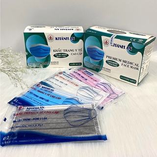 50 Khẩu trang y tế 4 lớp vô bọc tiệt trùng từng cái Khánh An kháng khuẩn tuyệt đối