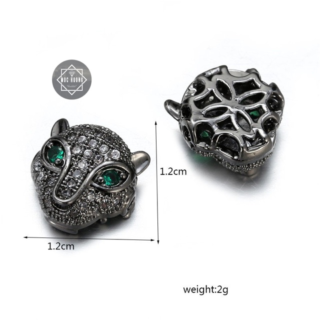 Charm mặt báo đính đá - không đổi màu, không rơi đá - KL025