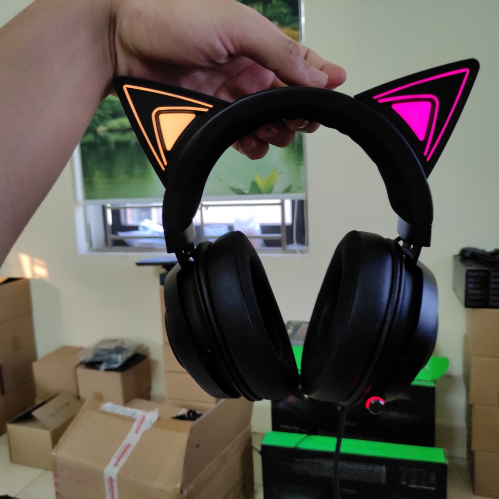Tai nghe chụp tai Razer Kraken Kitty Black Chroma - Tai nghe chính hãng Razer Kitty dành cho con gái