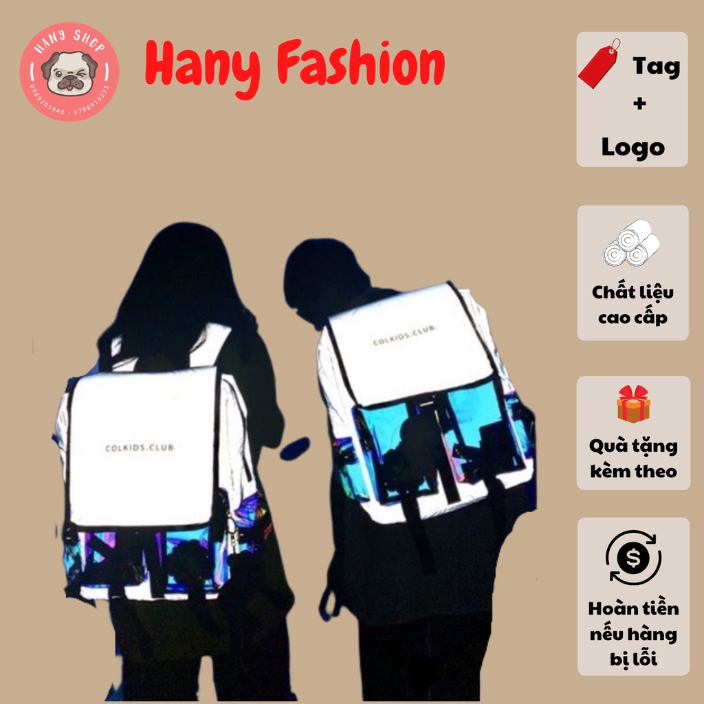Balo Colkids Club dạ quang + full tag hãng và giấy thơm + hoa kiki kaikai || Hani shop