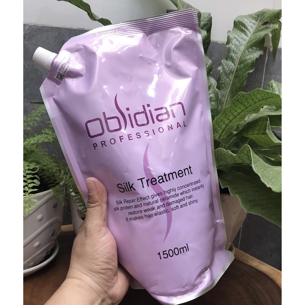 Kem hấp ủ tóc, hấp dầu lạnh Obsidian siêu mượt Silk Treatment Hàn Quốc chính hãng