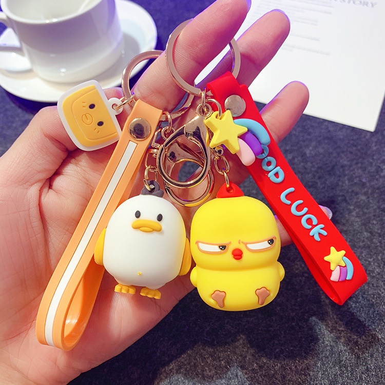 Móc Khóa Hình Gà Con Giận Dữ Dễ Thương