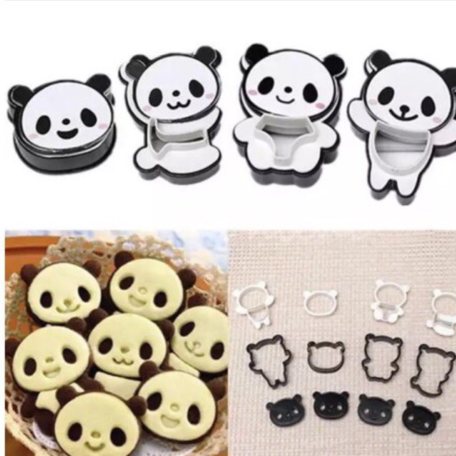 Bộ 4 khuôn cắt bánh quy hình gấu